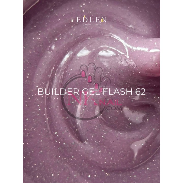 Гель Builder Gel Flash Edlen №62 30 мл світловідбиваючий
